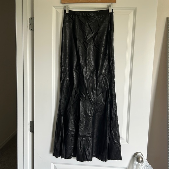 NWT BLANK NYC LEATHER MAXI SKIRT SIZE 24